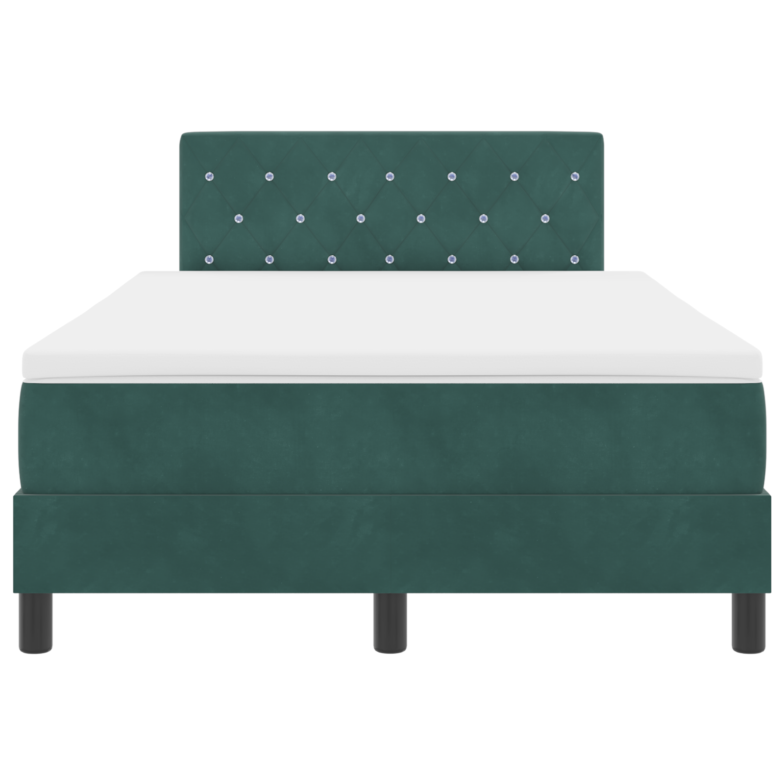 Boxspring Bed met Matras & LED Donkergroen 120x190 cm Velours