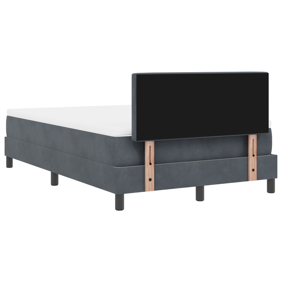 Boxspringbed met matras en LED fluweel donkergrijs 120x200 cm