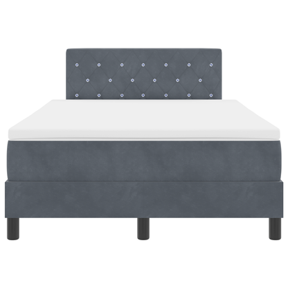 Boxspringbed met matras en LED fluweel donkergrijs 120x200 cm