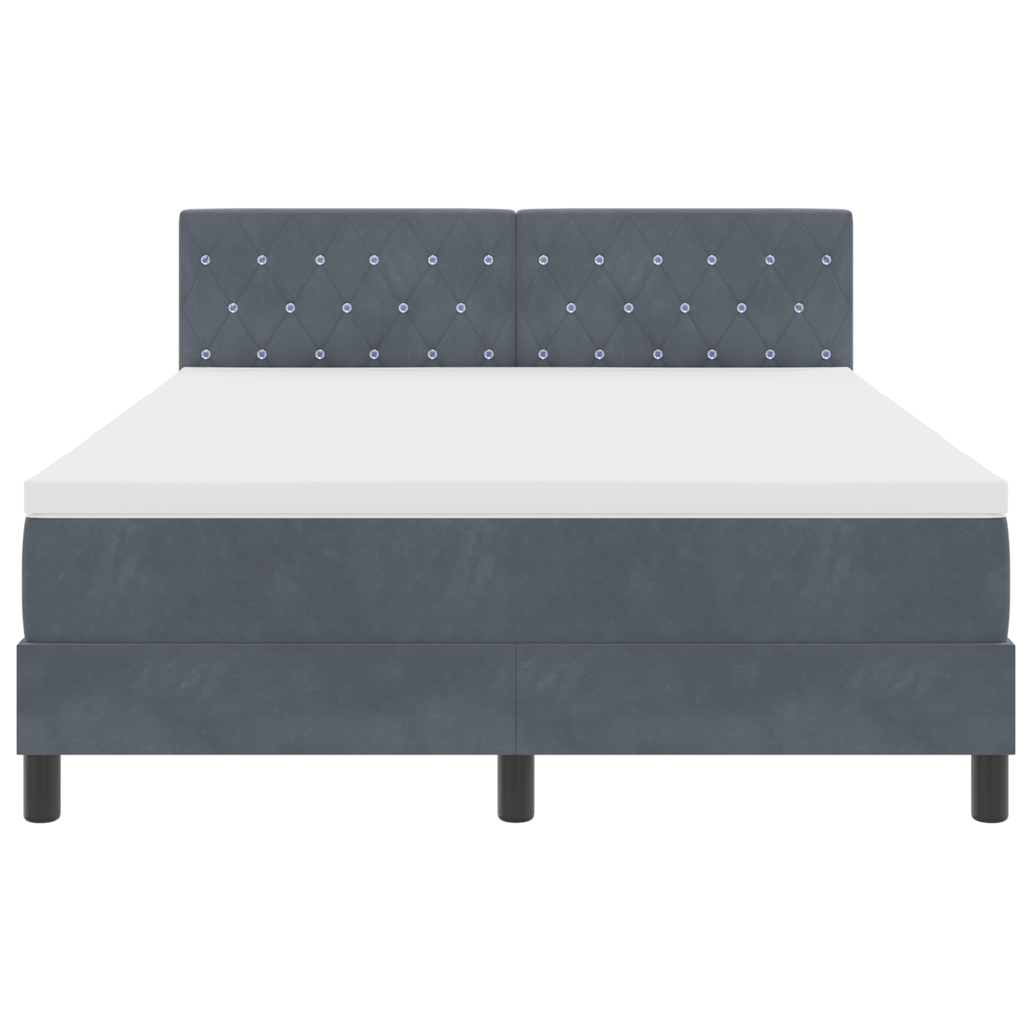Boxspringbed met matras en LED fluweel donkergrijs 140x200 cm