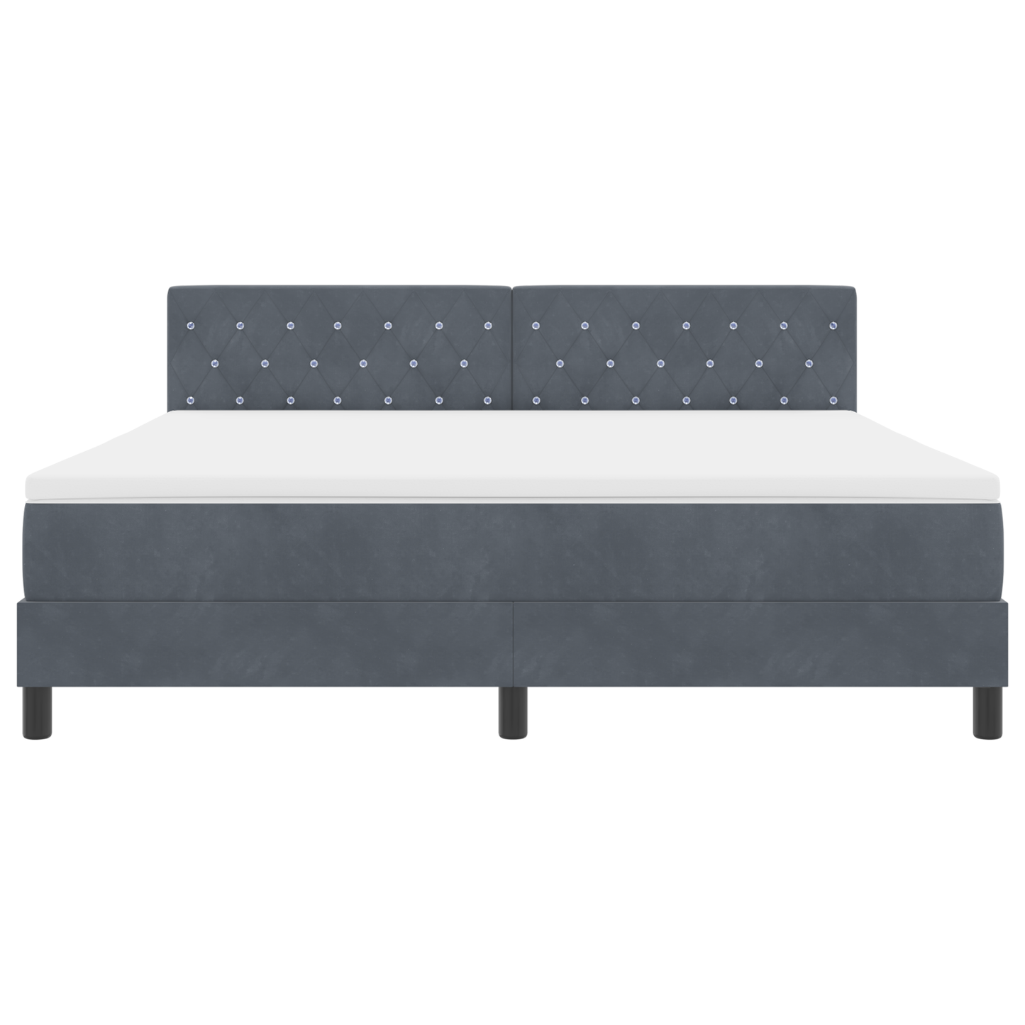 Boxspringbed met matras en LED fluweel donkergrijs 180x200 cm