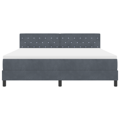 Boxspringbed met matras en LED fluweel donkergrijs 180x200 cm