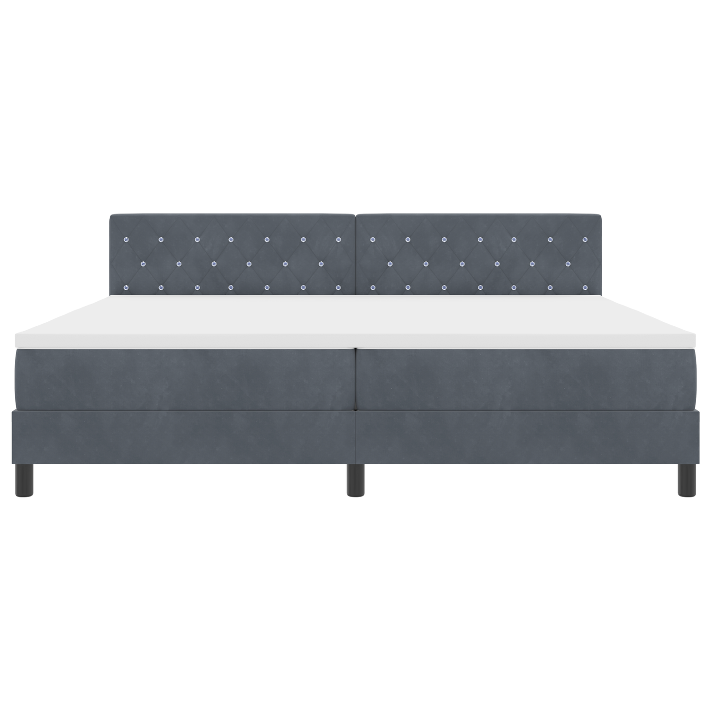 Boxspringbed met matras en LED fluweel donkergrijs 200x200 cm