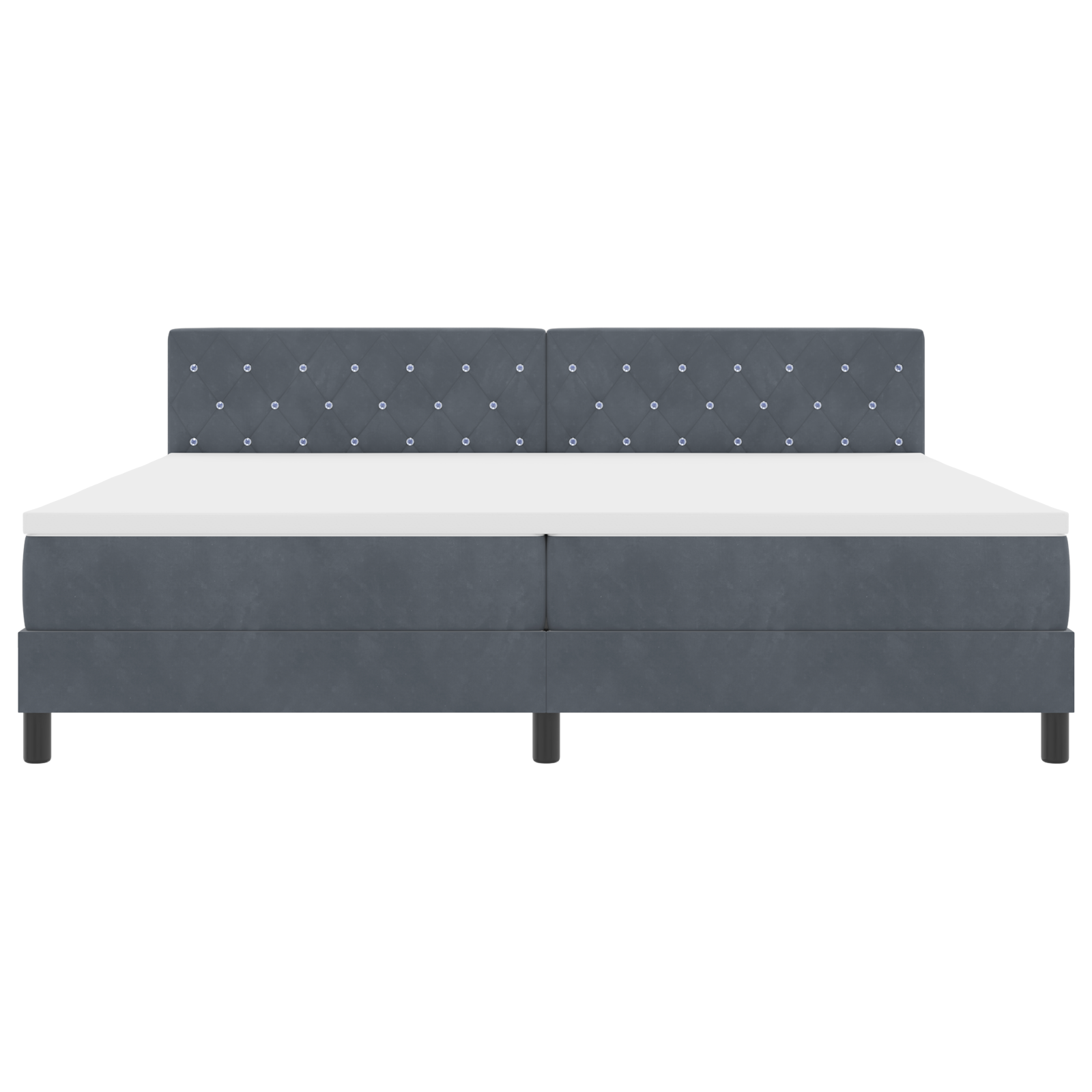 Boxspringbed met matras en LED fluweel donkergrijs 200x200 cm