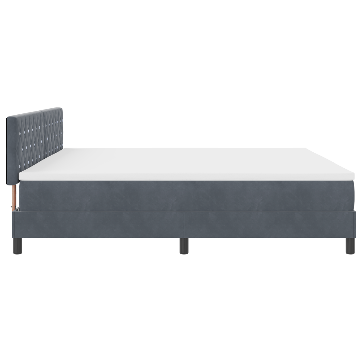 Boxspringbed met matras en LED fluweel donkergrijs 200x200 cm