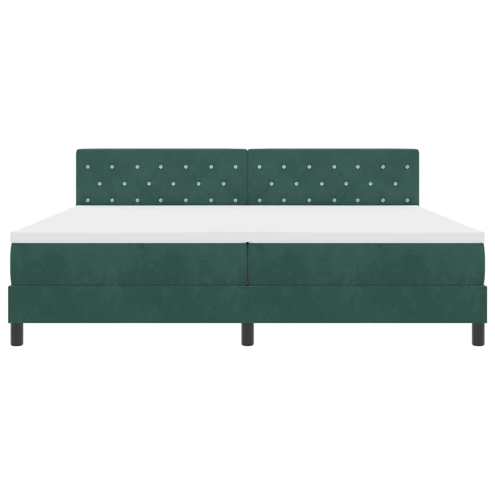 Boxspringbed met matras en LED fluweel donkergroen 200x200 cm