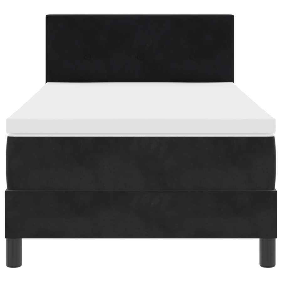 Boxspringbed met matras en LED fluweel zwart 80x200 cm