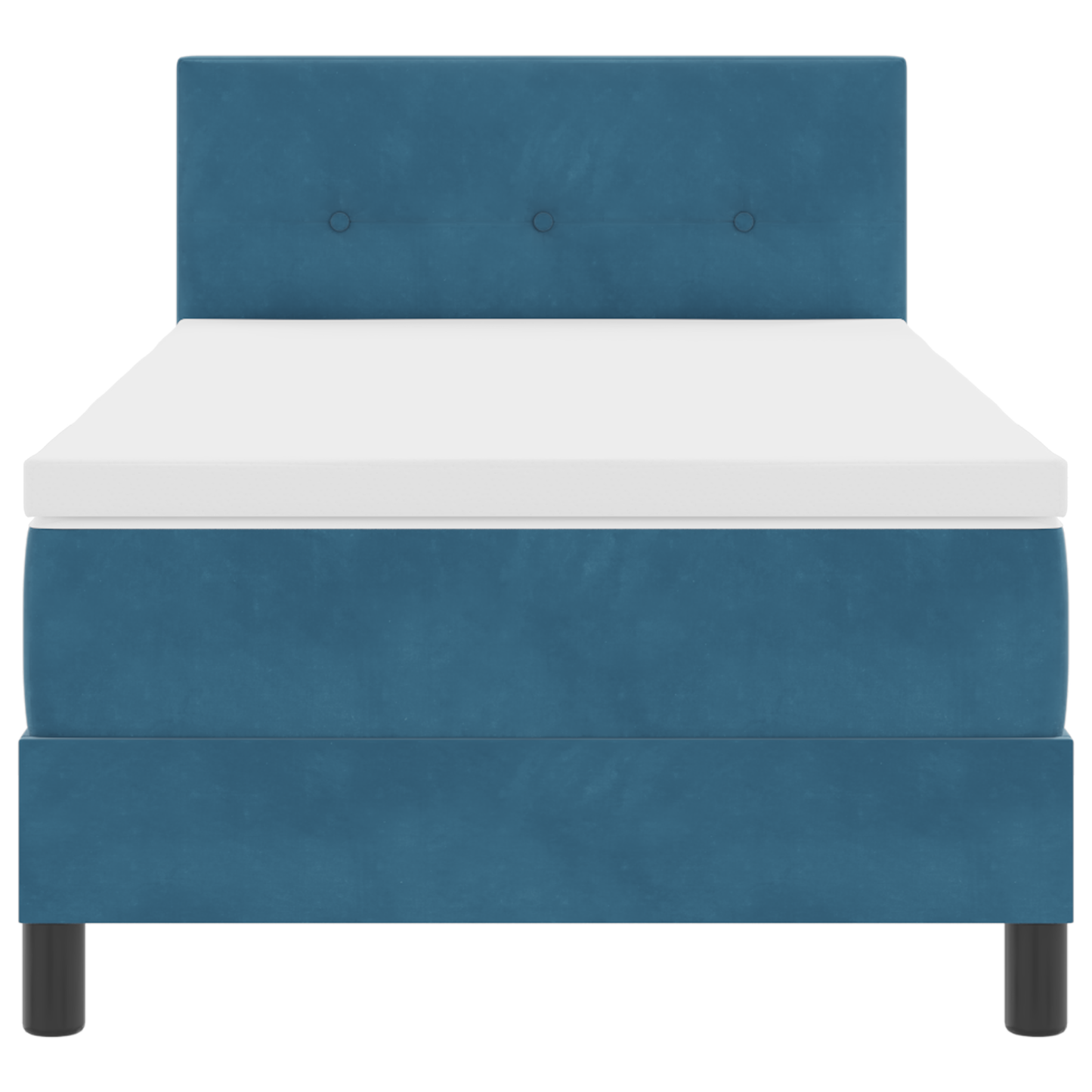 Boxspringbed met matras en LED fluweel donkerblauw 90x190 cm