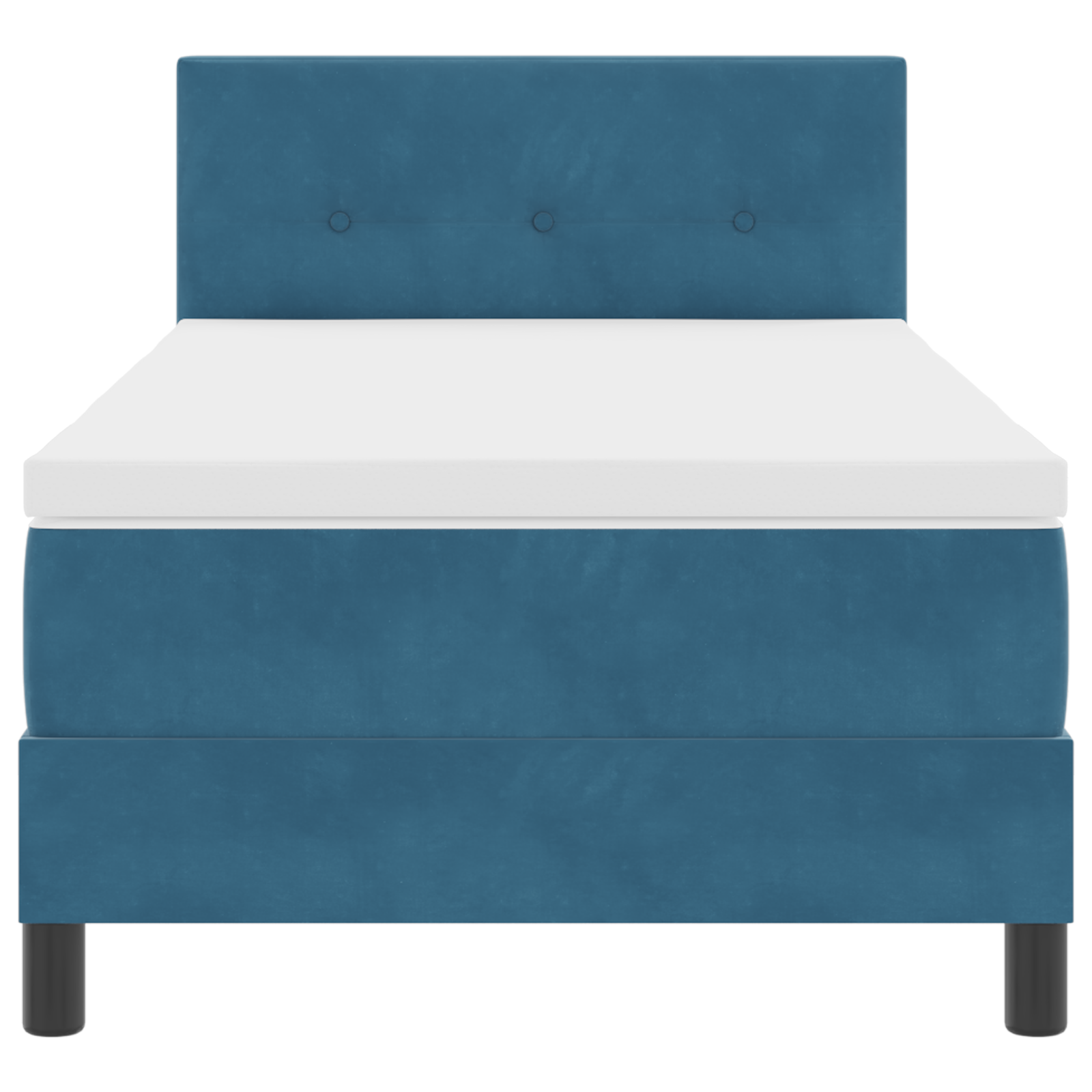 Boxspringbed met matras en LED fluweel donkerblauw 90x190 cm