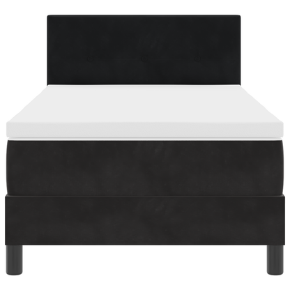 Boxspringbed met matras en LED fluweel zwart 90x200 cm