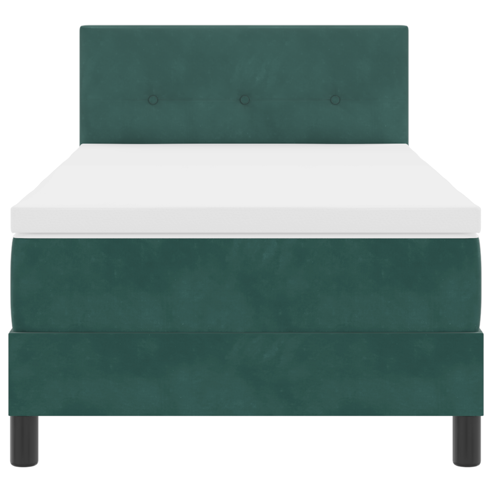 Boxspringbed met matras en LED fluweel donkergroen 100x200 cm