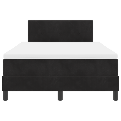 Boxspring Bed met Matras & LED Zwart 120x190 cm Fluweel