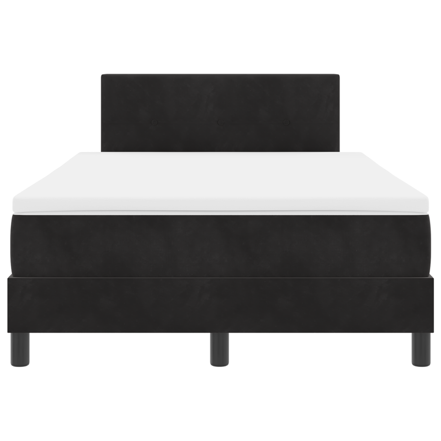 Boxspring Bed met Matras & LED Zwart 120x190 cm Fluweel