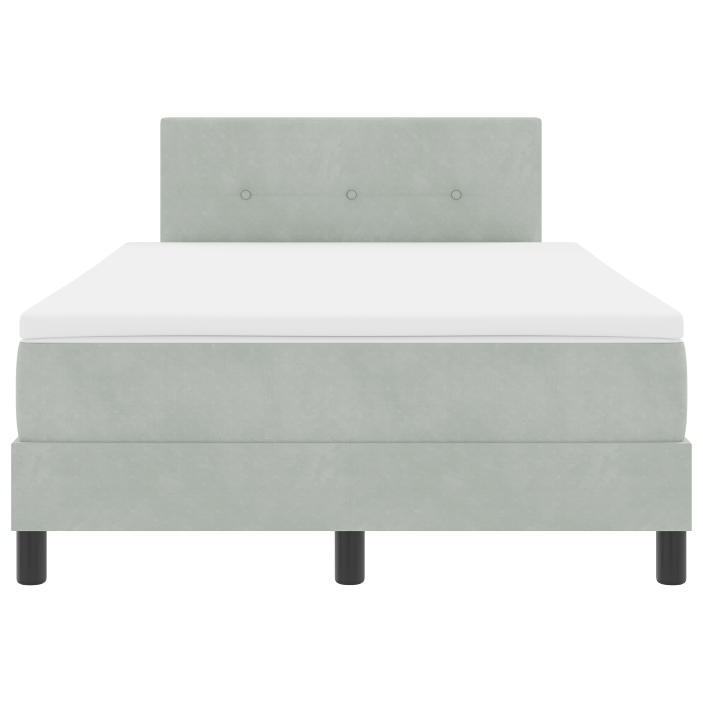 Boxspringbed met matras en LED fluweel lichtgrijs 120x200 cm