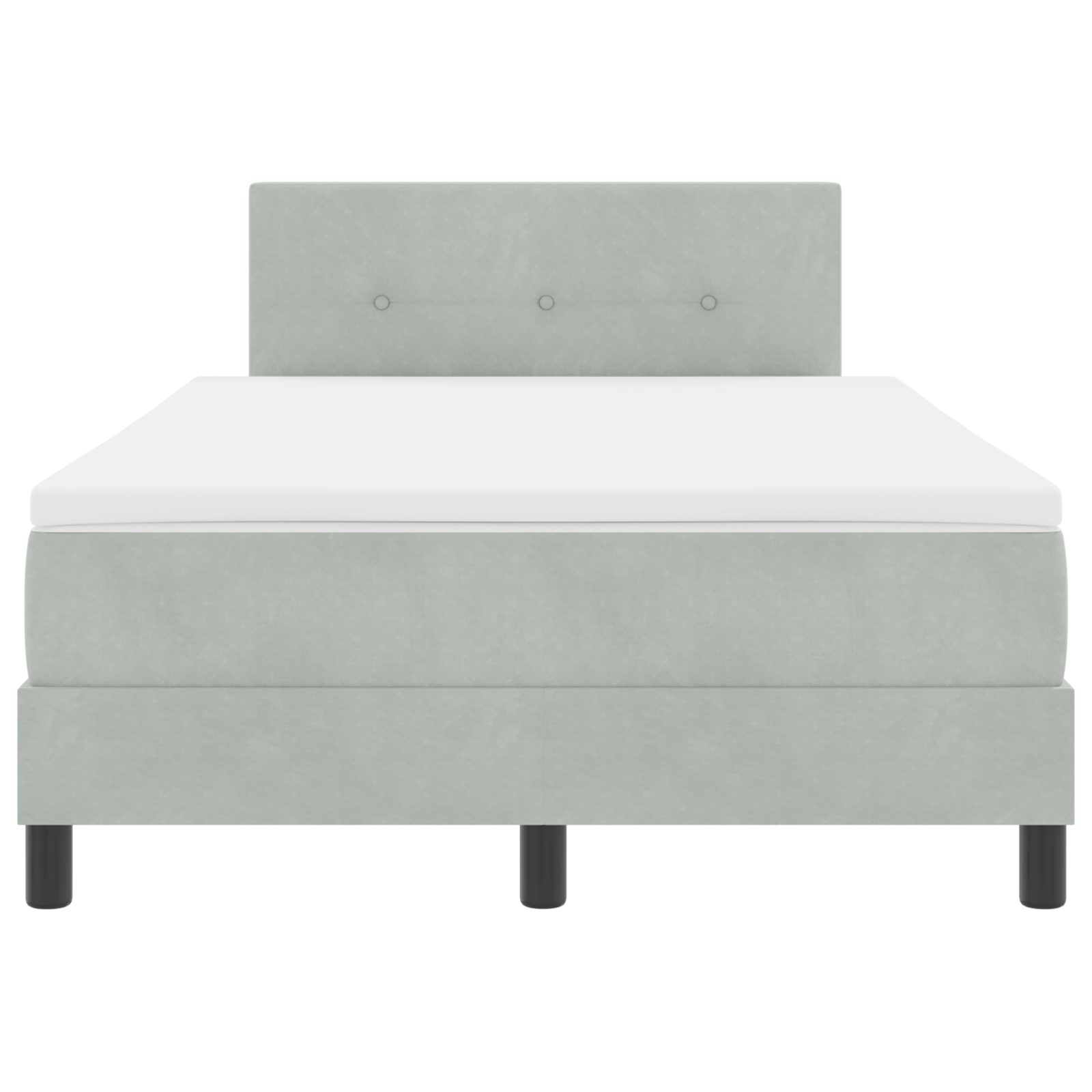 Boxspringbed met matras en LED fluweel lichtgrijs 120x200 cm