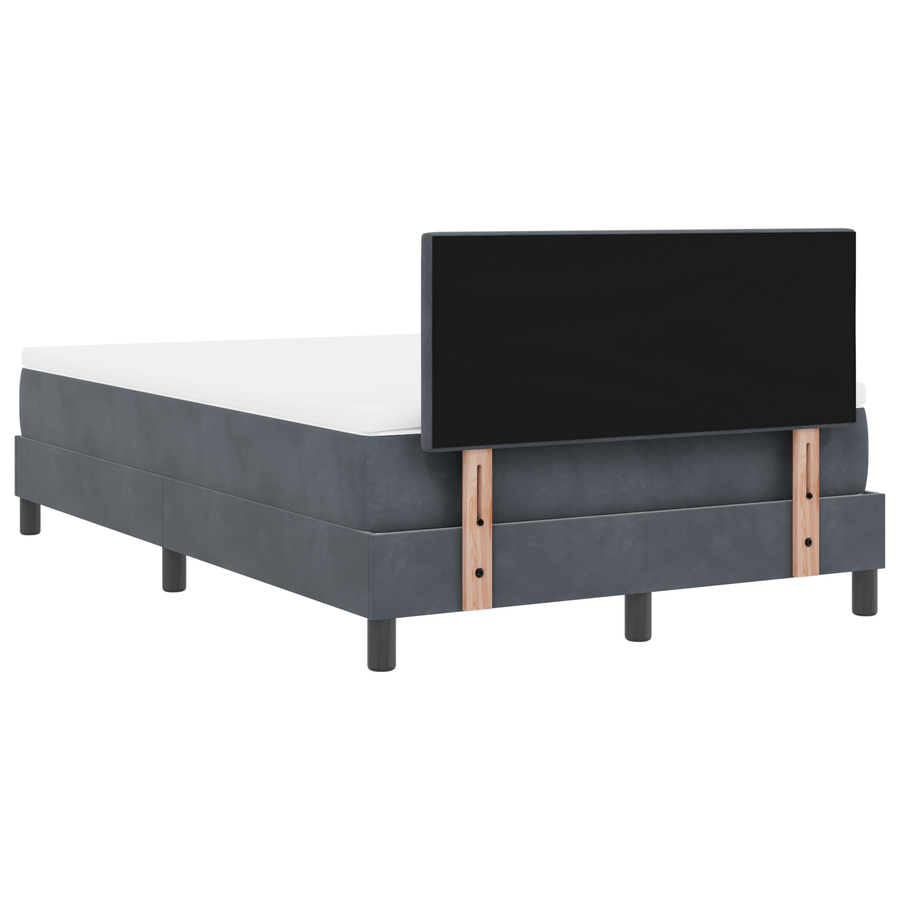 Boxspringbed met matras en LED fluweel donkergrijs 120x200 cm