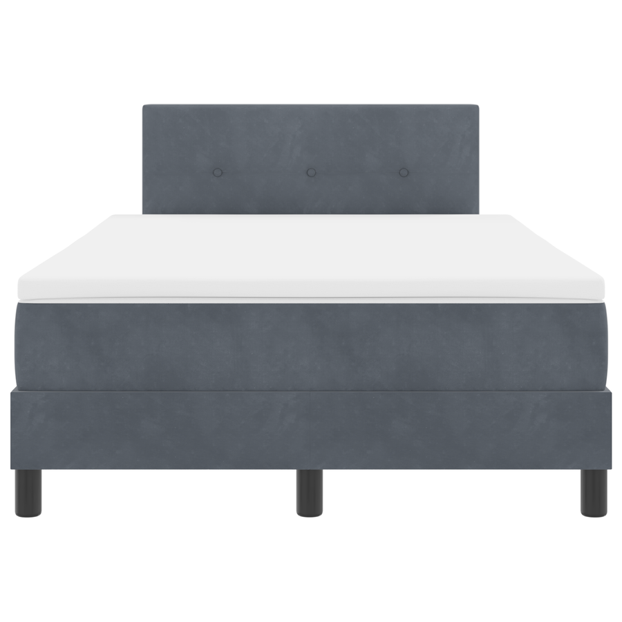 Boxspringbed met matras en LED fluweel donkergrijs 120x200 cm