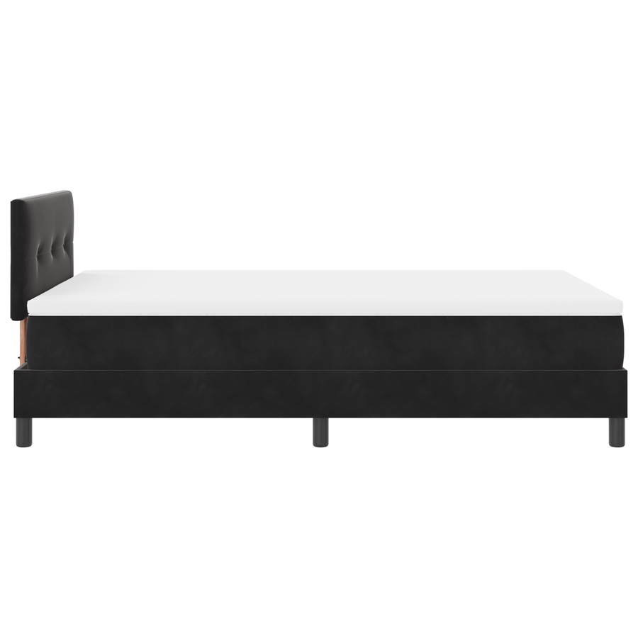 Boxspringbed met matras en LED fluweel zwart 120x200 cm