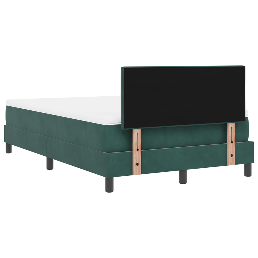 Boxspringbed met Matras & LED Donkergroen 120x200 cm Fluweel