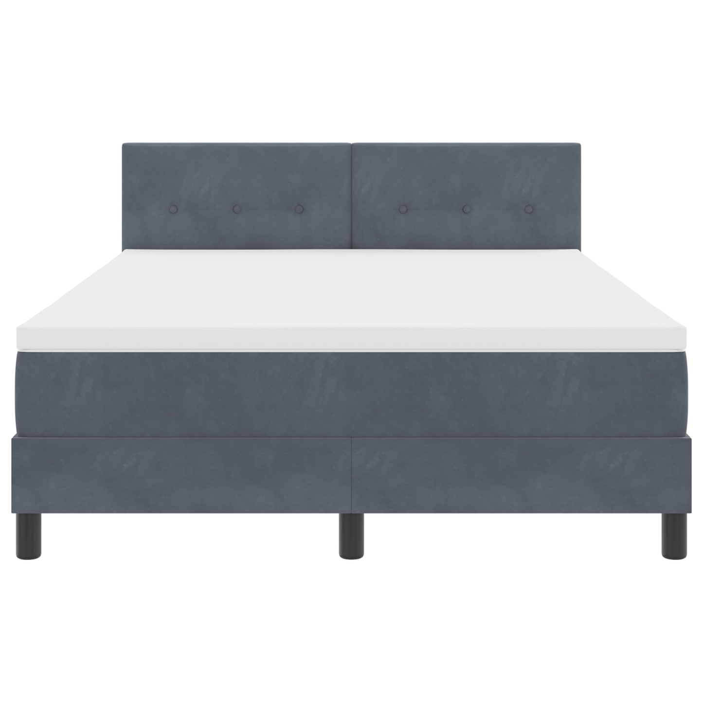 Boxspringbed met matras en LED fluweel donkergrijs 140x200 cm