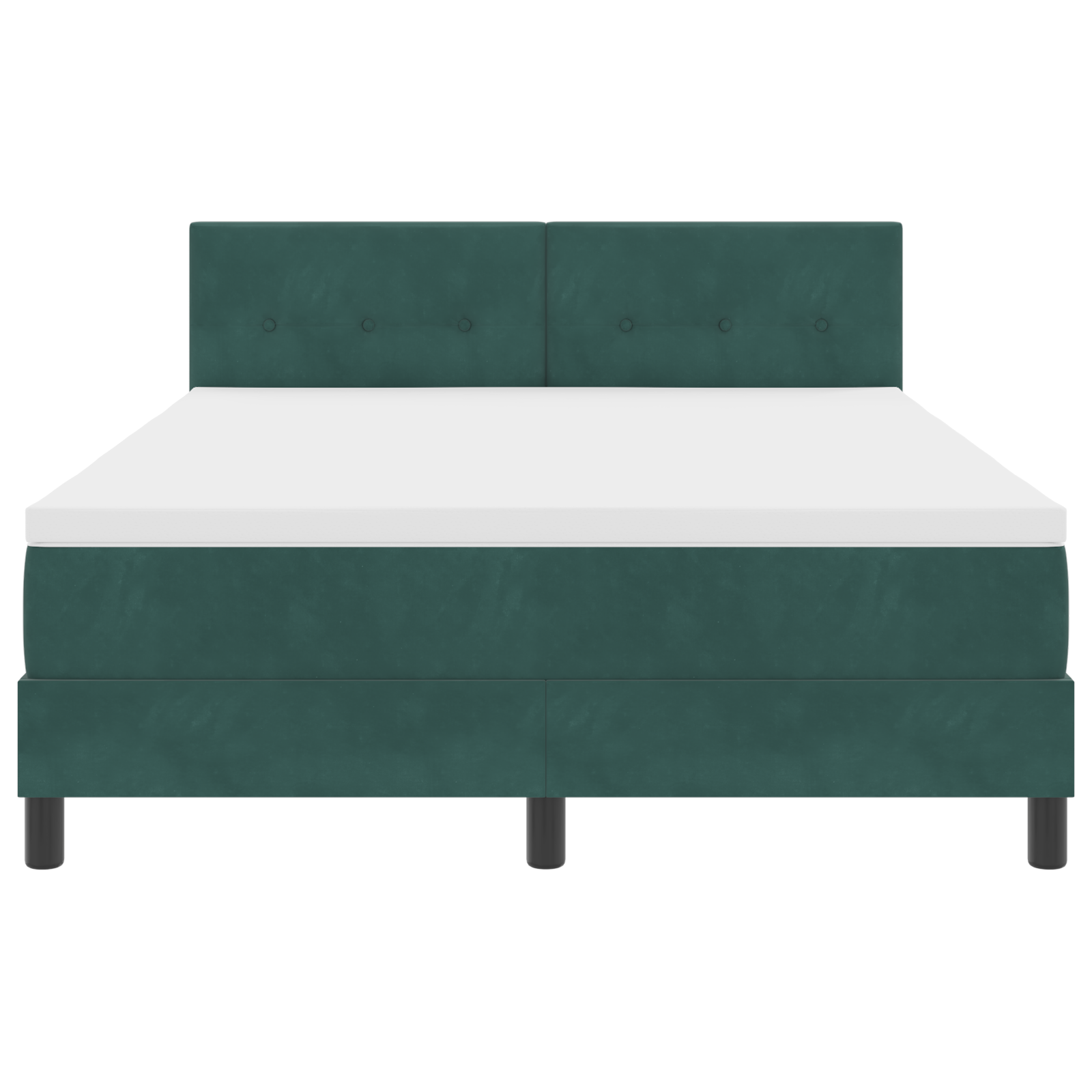 Boxspringbed met matras en LED fluweel donkergroen 140x200 cm