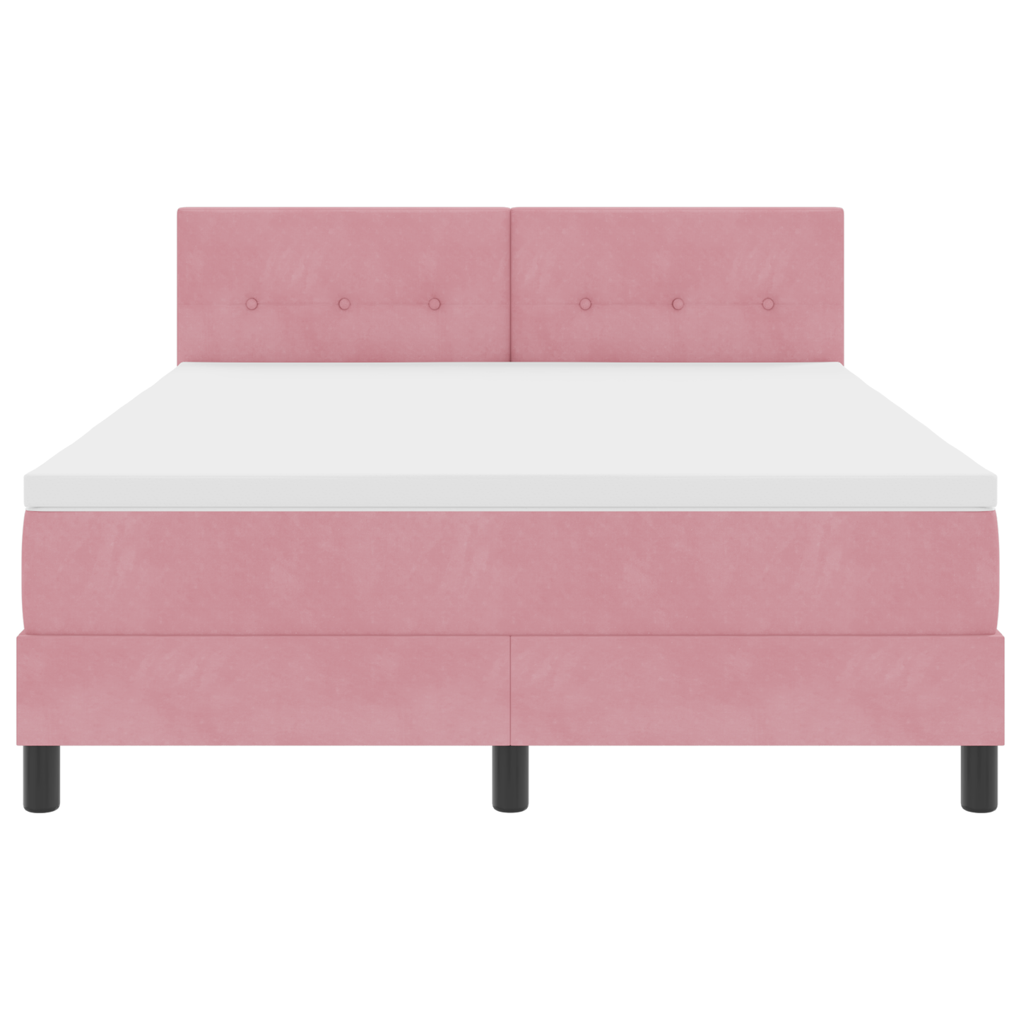 Boxspringbed met matras en LED fluweel roze 140x200 cm