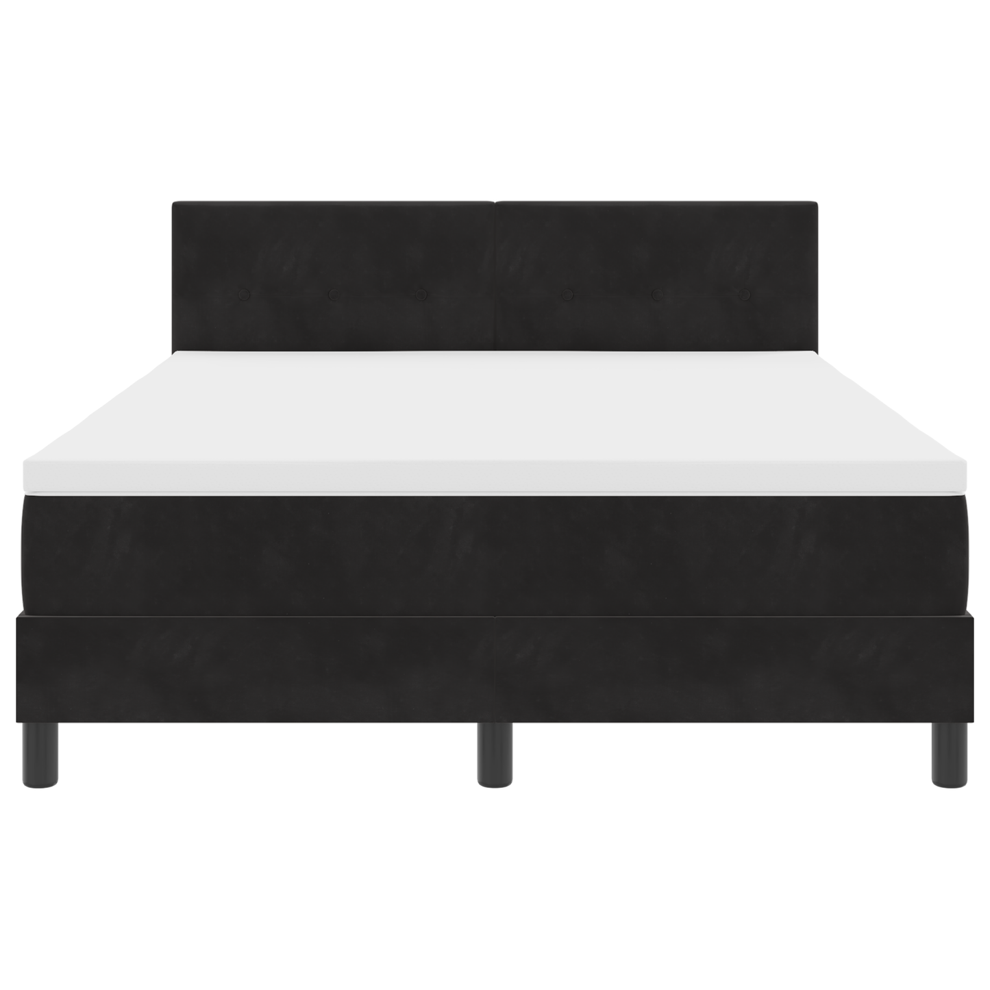 Boxspring Bed met Matras & LED Zwart 160x200 cm Fluweel