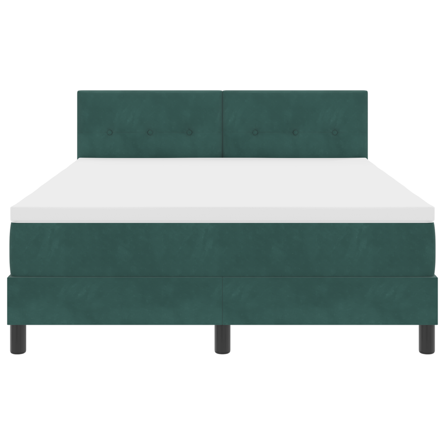 Boxspringbed met matras en LED fluweel donkergroen 160x200 cm