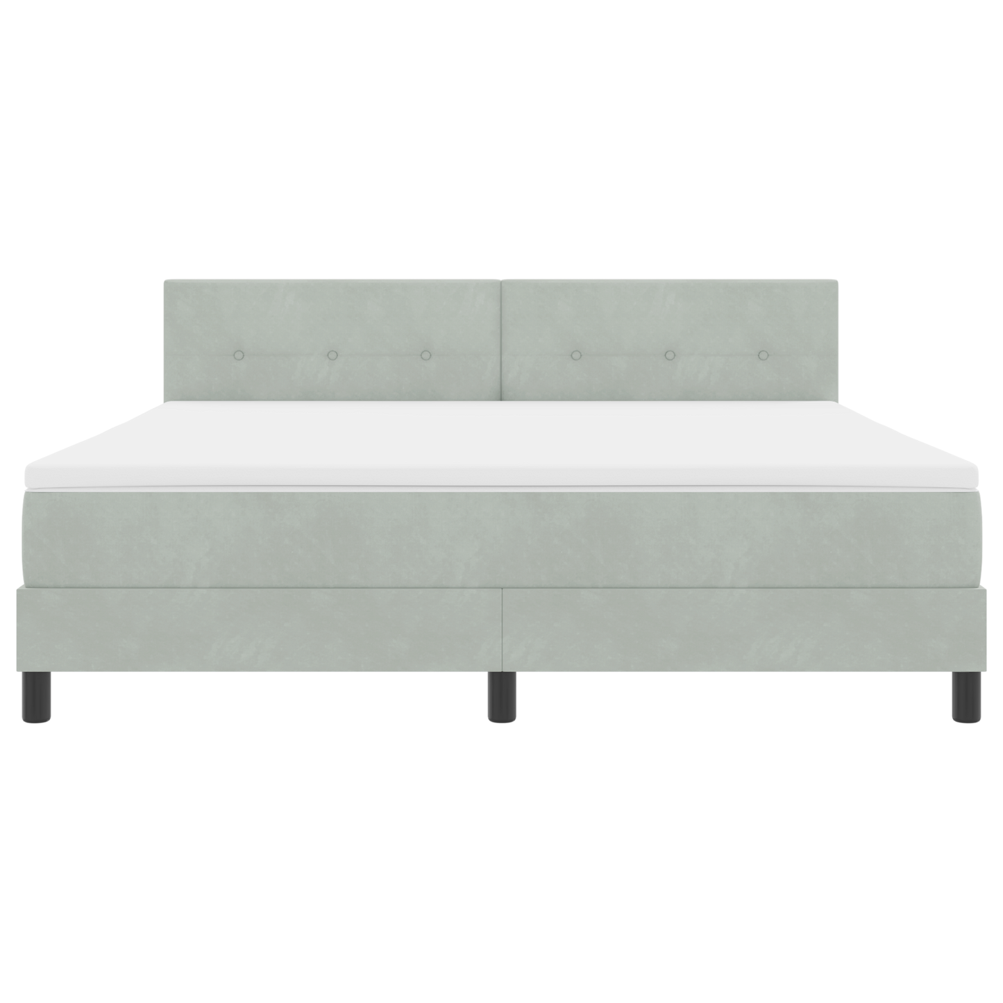 Boxspringbed met matras en LED fluweel lichtgrijs 180x200 cm