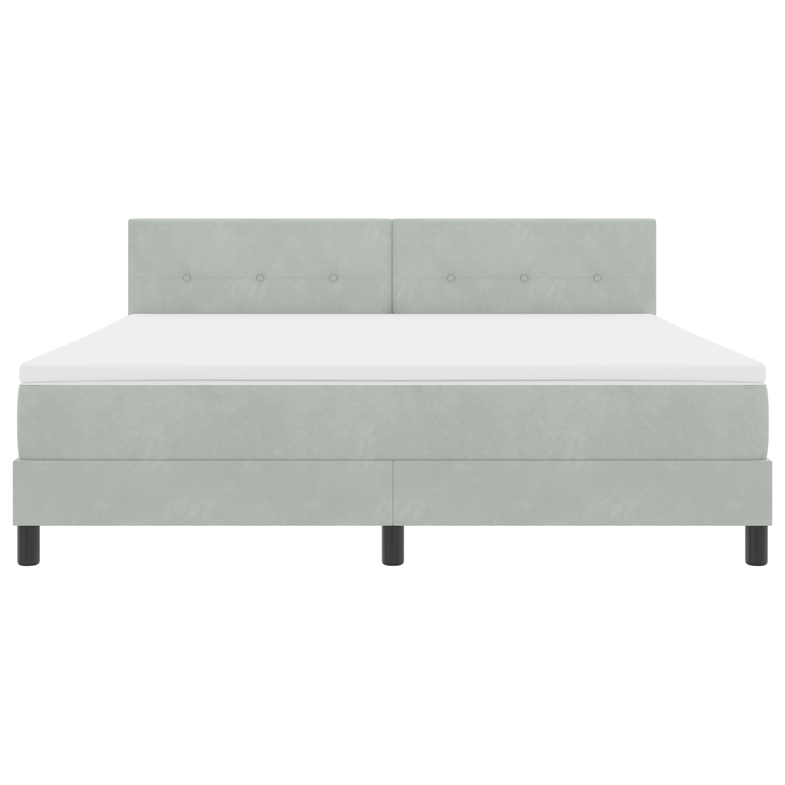 Boxspringbed met matras en LED fluweel lichtgrijs 180x200 cm