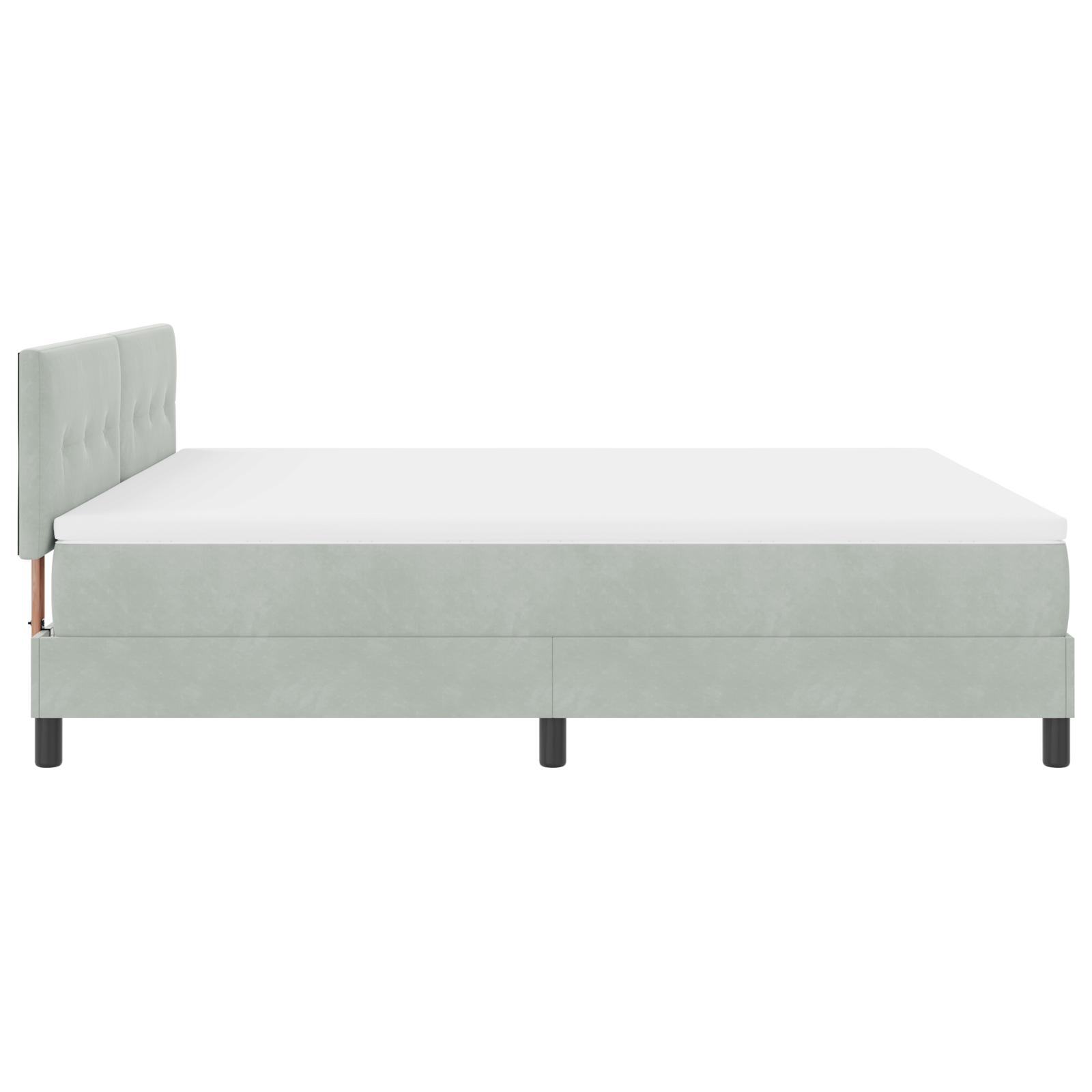 Boxspringbed met matras en LED fluweel lichtgrijs 180x200 cm