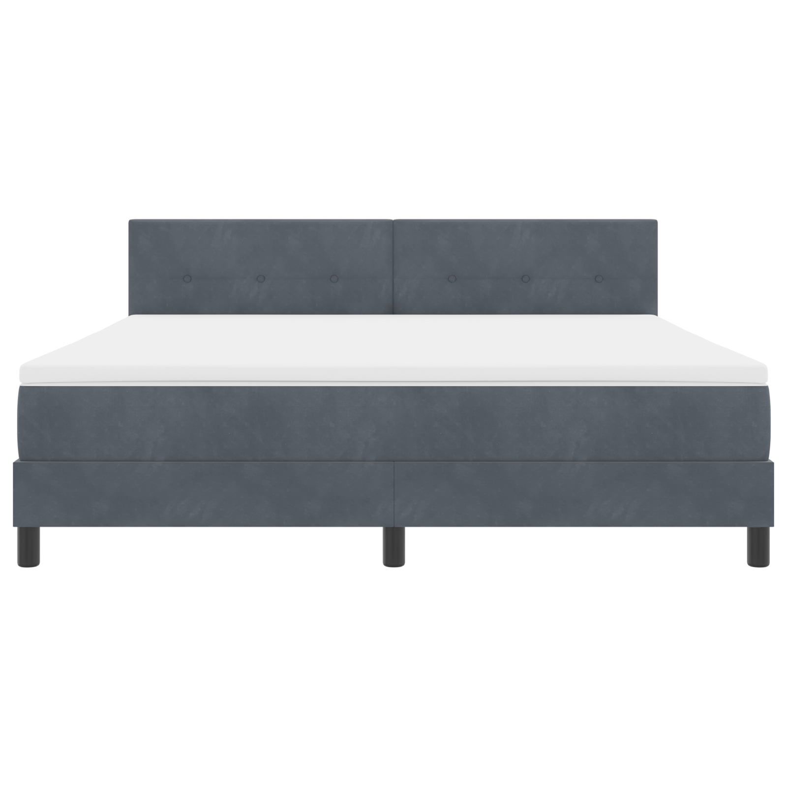 Boxspringbed met matras en LED fluweel donkergrijs 180x200 cm