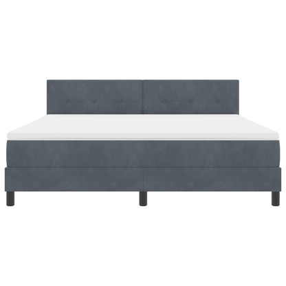 Boxspringbed met matras en LED fluweel donkergrijs 180x200 cm