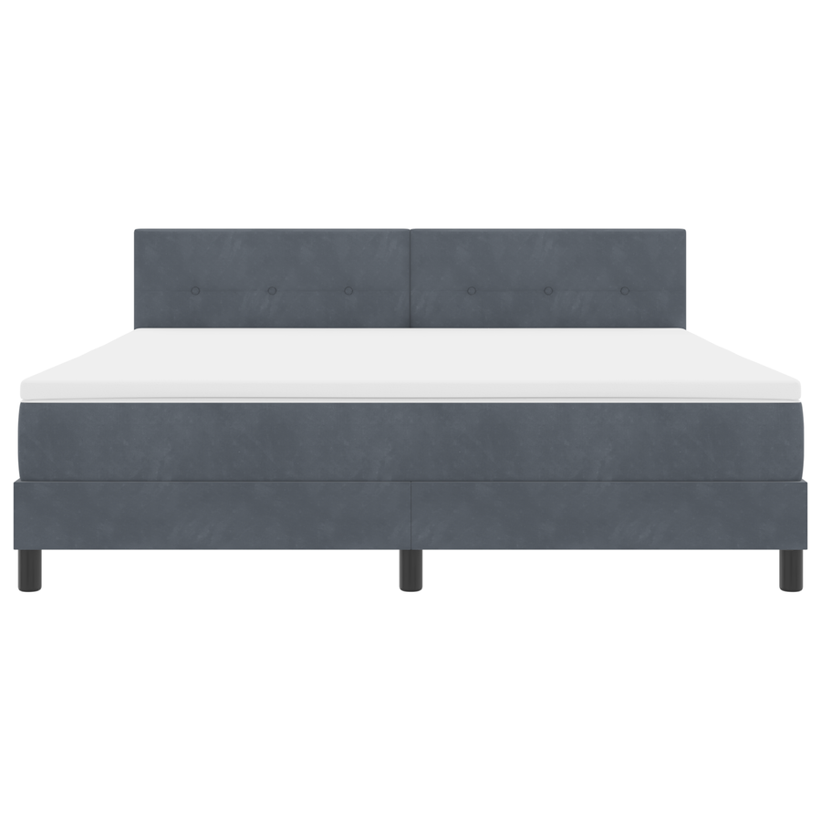 Boxspringbed met matras en LED fluweel donkergrijs 180x200 cm