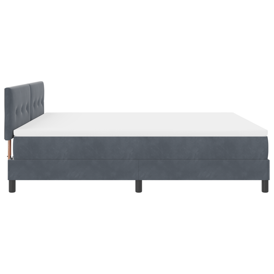 Boxspringbed met matras en LED fluweel donkergrijs 180x200 cm