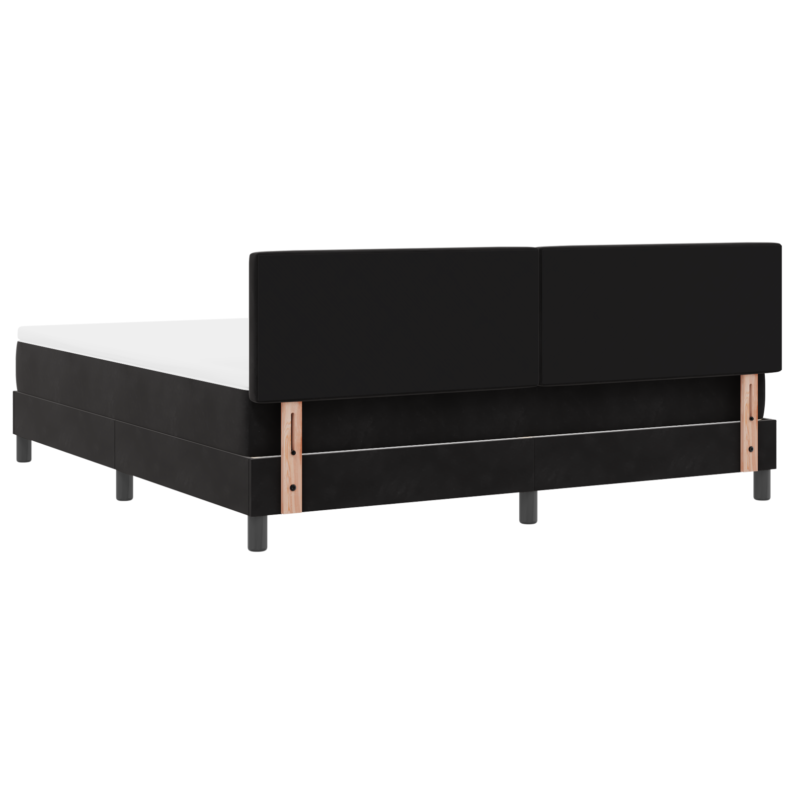 Boxspringbed met matras en LED fluweel zwart 180x200 cm