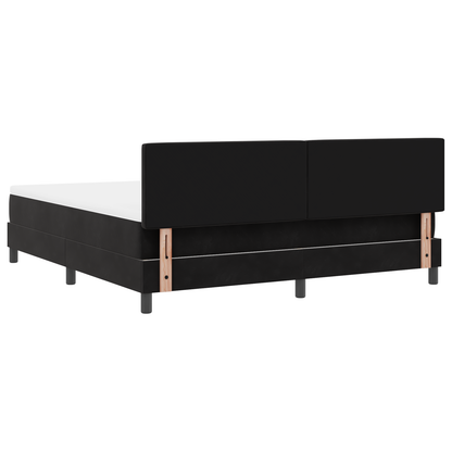 Boxspringbed met matras en LED fluweel zwart 180x200 cm