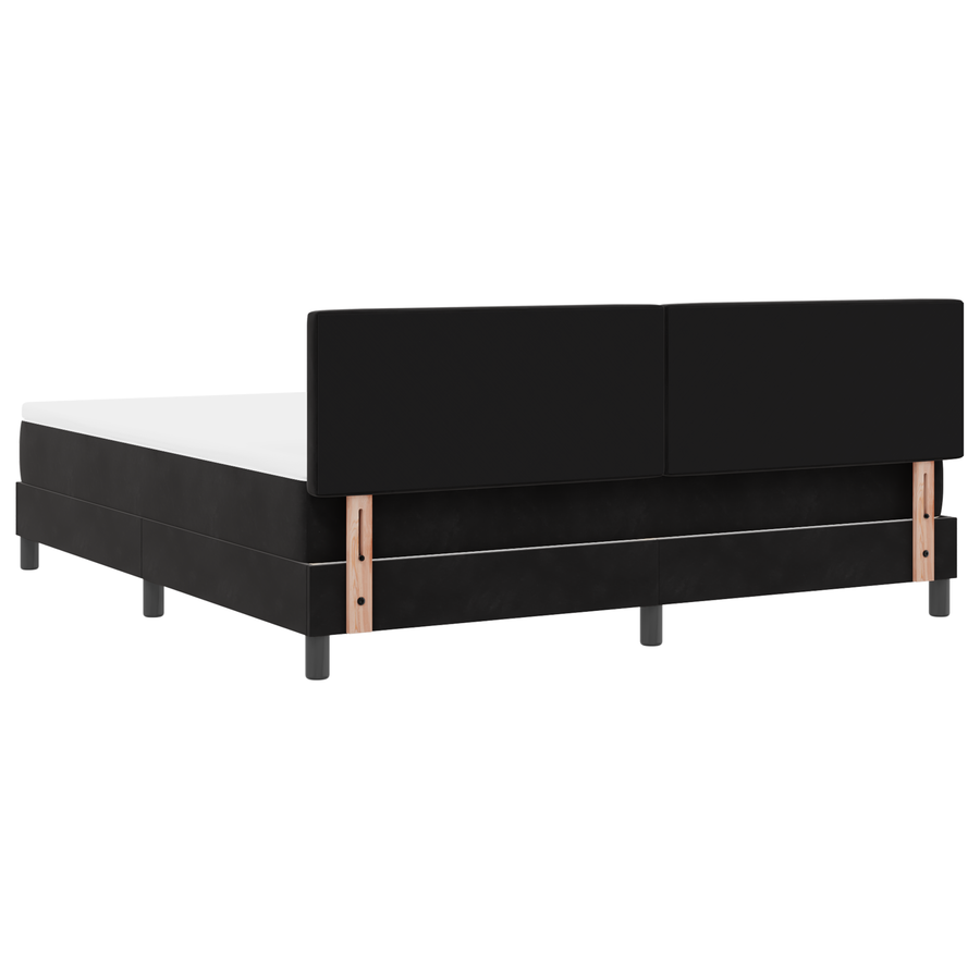 Boxspringbed met matras en LED fluweel zwart 180x200 cm