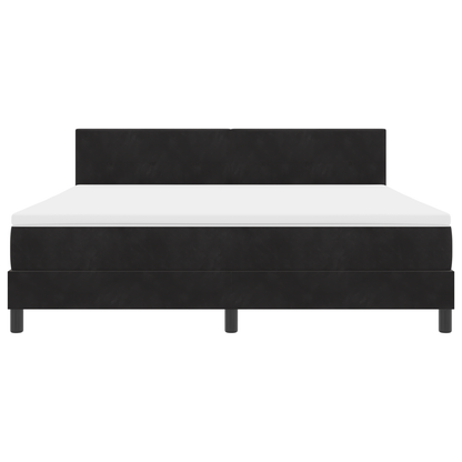 Boxspringbed met matras en LED fluweel zwart 180x200 cm