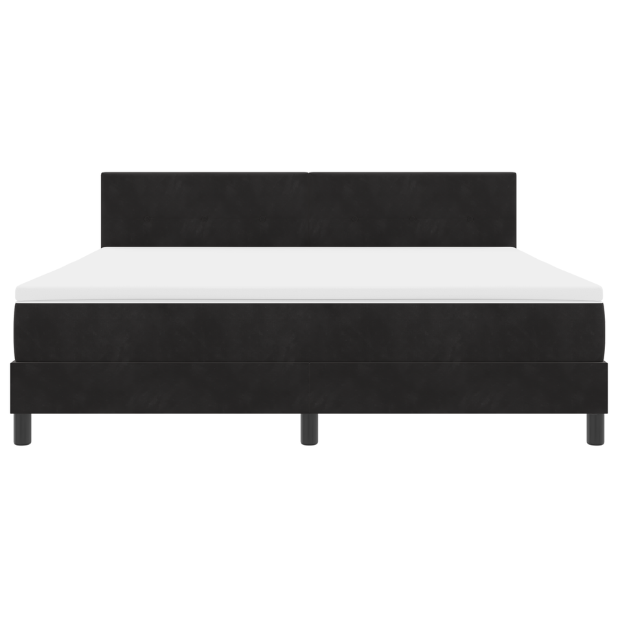 Boxspringbed met matras en LED fluweel zwart 180x200 cm