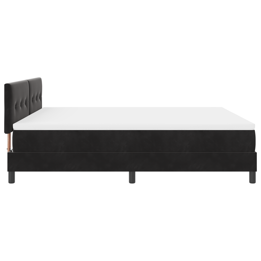 Boxspringbed met matras en LED fluweel zwart 180x200 cm