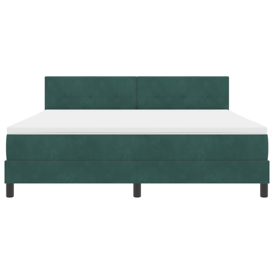 Boxspringbed met matras en LED fluweel donkergroen 180x200 cm