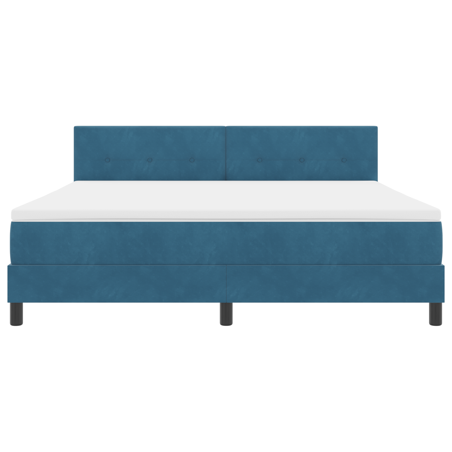 Boxspringbed met matras en LED fluweel donkerblauw 180x200 cm