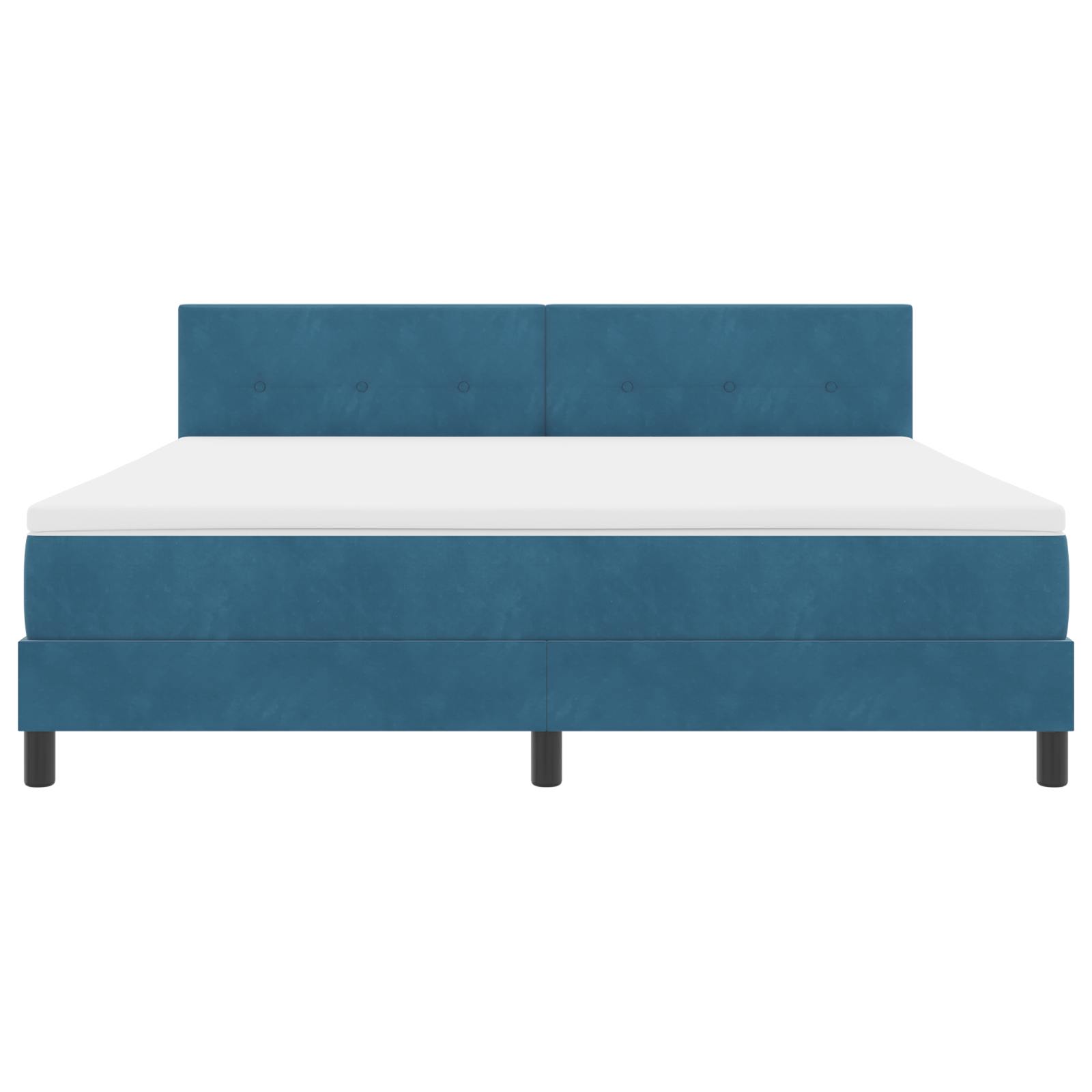 Boxspringbed met matras en LED fluweel donkerblauw 180x200 cm
