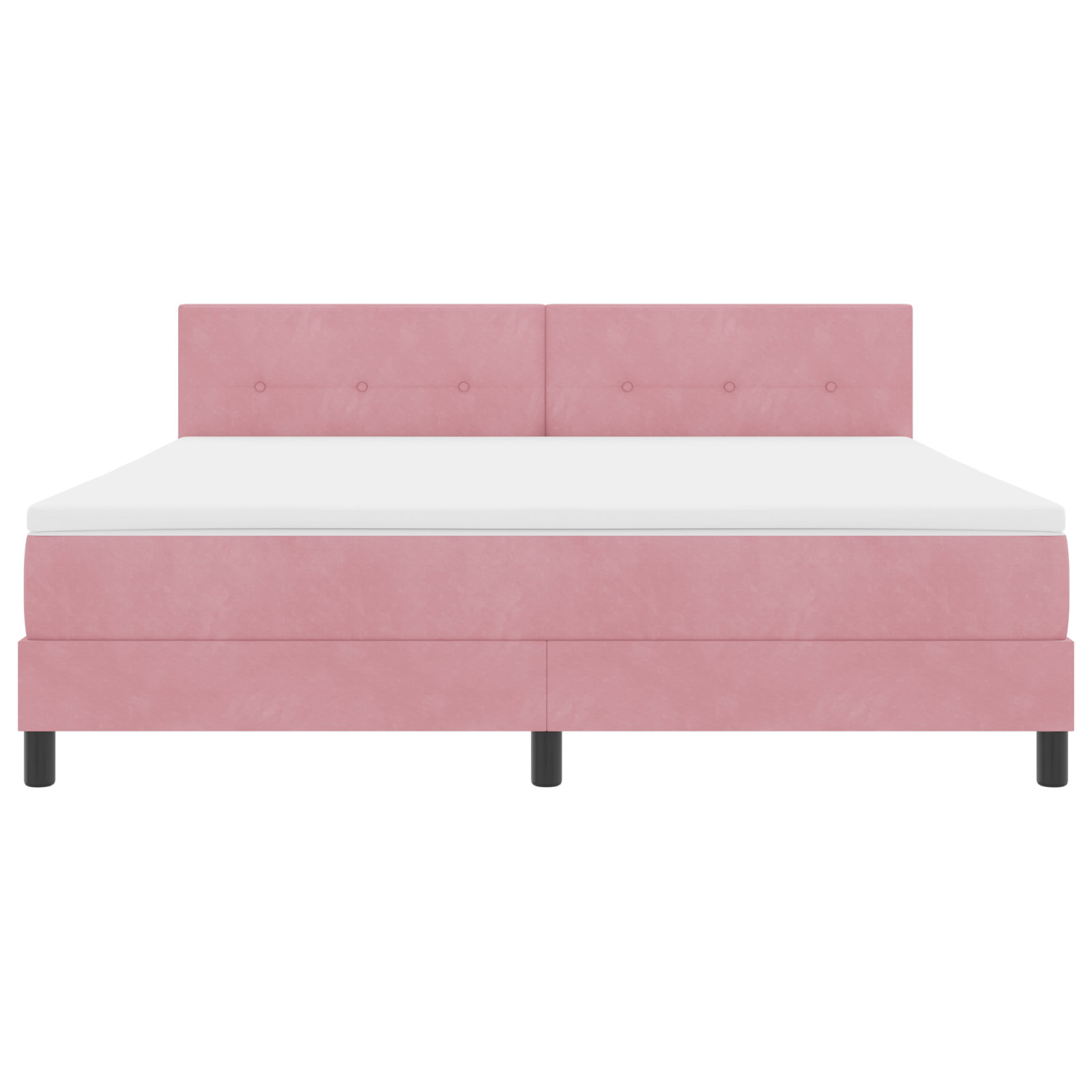 Boxspringbed met Matras & LED Roze 180x200 cm Fluweel