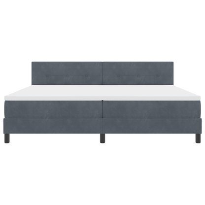 Boxspringbed met matras en LED fluweel donkergrijs 200x200 cm