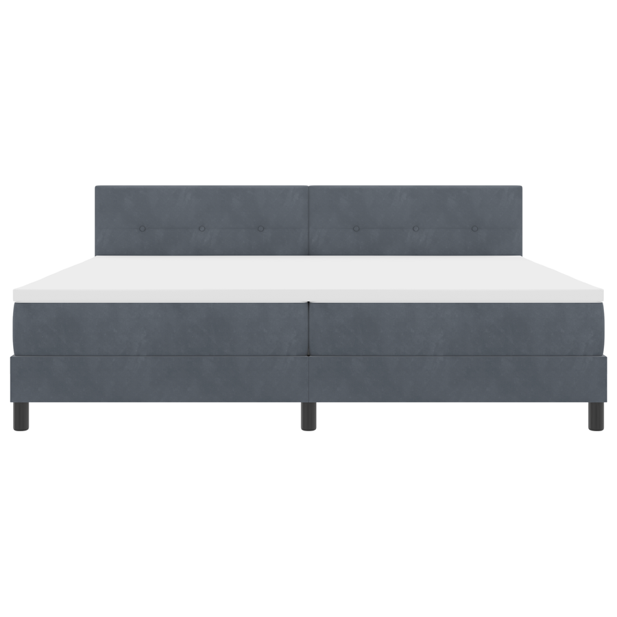 Boxspringbed met matras en LED fluweel donkergrijs 200x200 cm