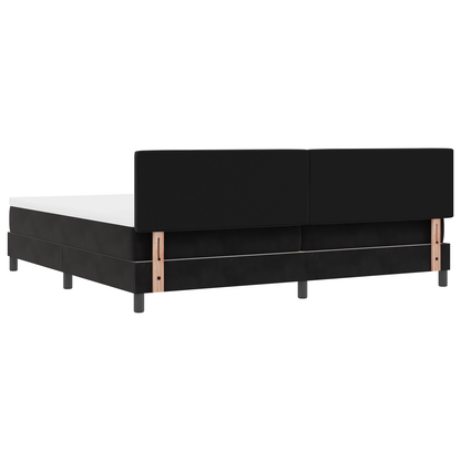 Boxspringbed met matras en LED fluweel zwart 200x200 cm