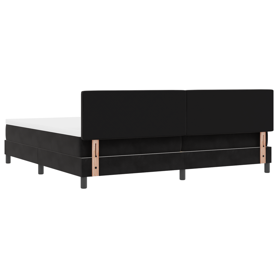 Boxspringbed met matras en LED fluweel zwart 200x200 cm