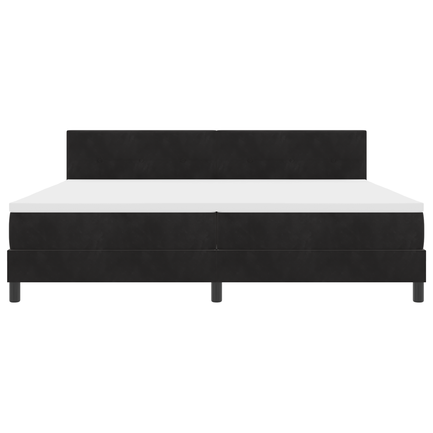 Boxspringbed met matras en LED fluweel zwart 200x200 cm